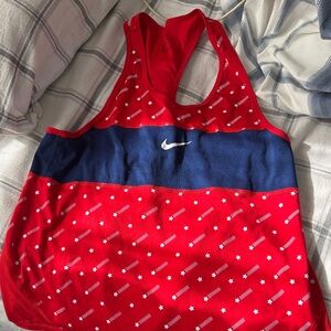 Nike Red and Navy Tank Top